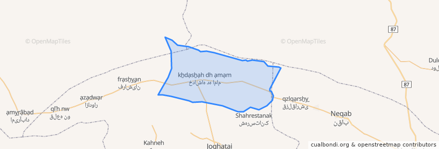 Mapa de ubicacion de دهستان میان جوین.