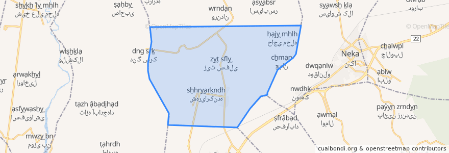 Mapa de ubicacion de دهستان میان دورودبزرگ.