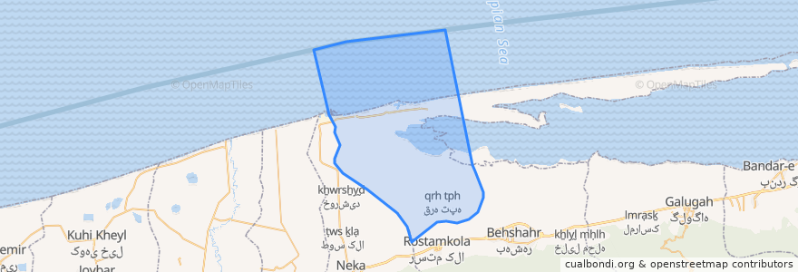 Mapa de ubicacion de دهستان میان کاله.