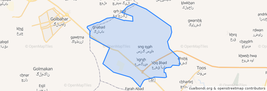 Mapa de ubicacion de دهستان میان ولایت.