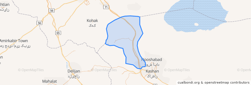 Mapa de ubicacion de دهستان میاندشت.