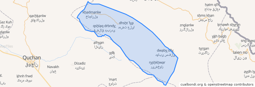 Mapa de ubicacion de دهستان میانکوه.