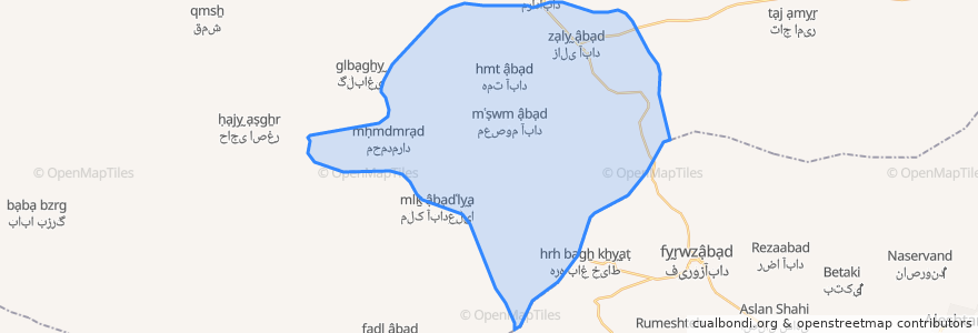 Mapa de ubicacion de دهستان میربگ شمالی.