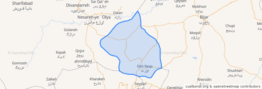 Mapa de ubicacion de دهستان نجف آباد.