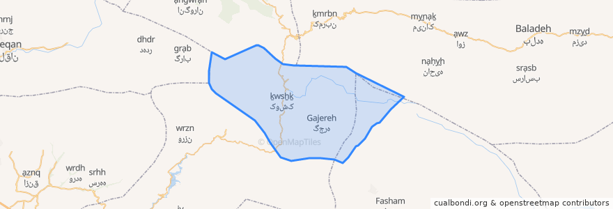 Mapa de ubicacion de دهستان نساء.