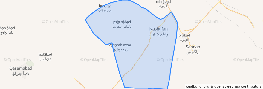 Mapa de ubicacion de دهستان نشتیفان.