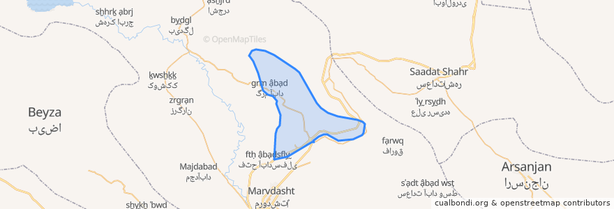 Mapa de ubicacion de دهستان نقش رستم.