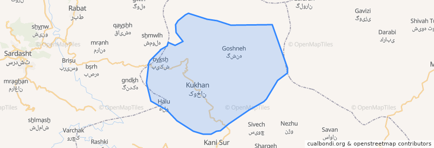 Mapa de ubicacion de دهستان نمه شیر.