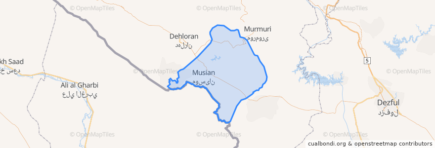 Mapa de ubicacion de دهستان نهرعنبر.