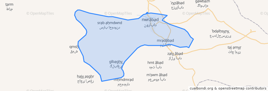 Mapa de ubicacion de شهر نورآباد.