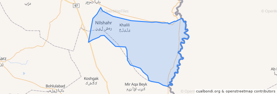 Mapa de ubicacion de دهستان هریرود.