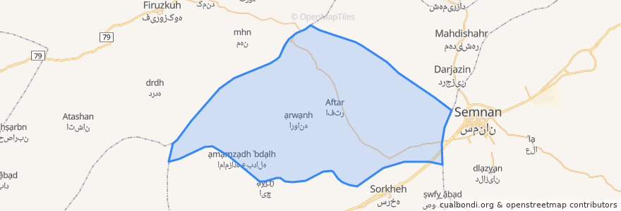 Mapa de ubicacion de دهستان هفدر.