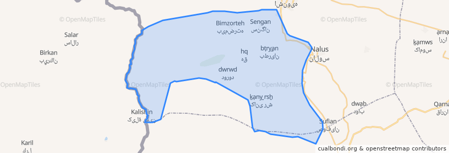 Mapa de ubicacion de دهستان هق.