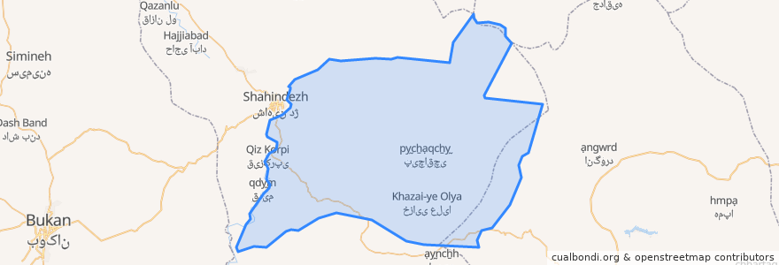 Mapa de ubicacion de دهستان هولاسو.