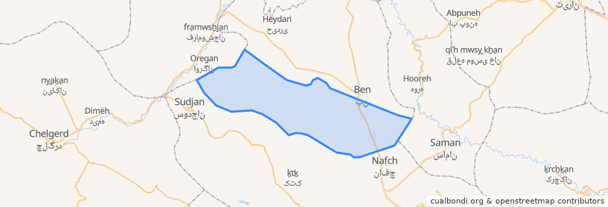 Mapa de ubicacion de دهستان وردنجان.