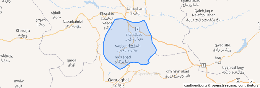 Mapa de ubicacion de دهستان ورقه.