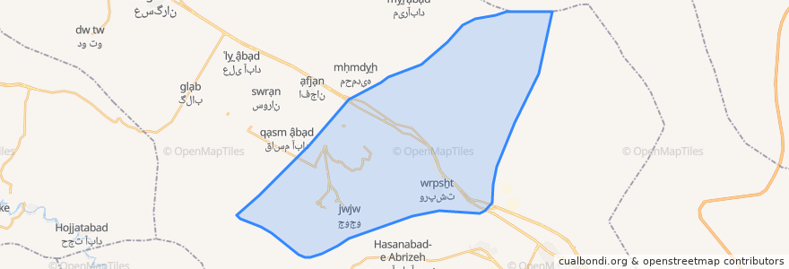 Mapa de ubicacion de دهستان ورپشت.