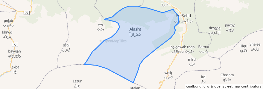 Mapa de ubicacion de دهستان ولوپی.