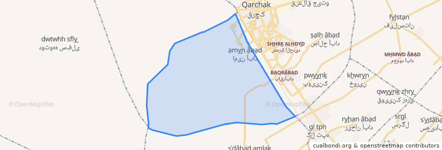 Mapa de ubicacion de دهستان ولی آباد.