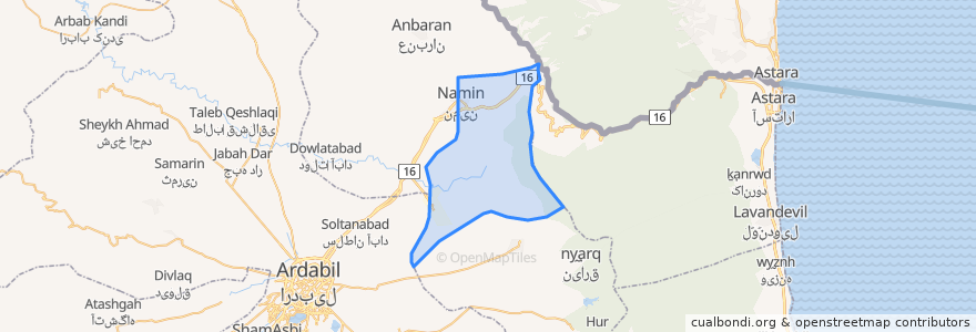 Mapa de ubicacion de دهستان ویلکیج شمالی.