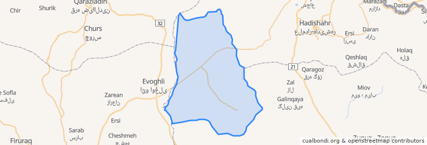 Mapa de ubicacion de دهستان یکانات.