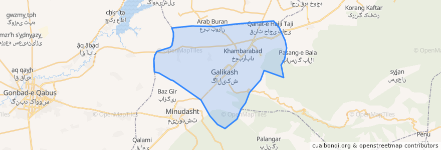 Mapa de ubicacion de دهستان ینقاق.