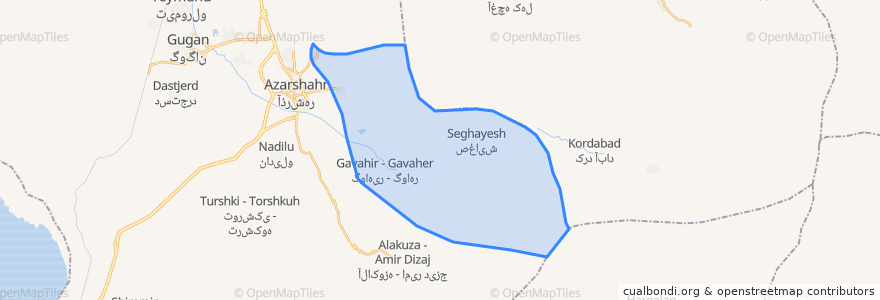 Mapa de ubicacion de دهستان ینگجه.