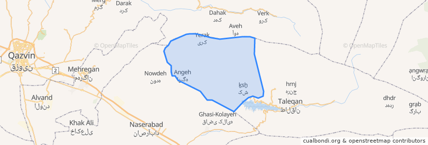 Mapa de ubicacion de دهستان پائین طالقان.