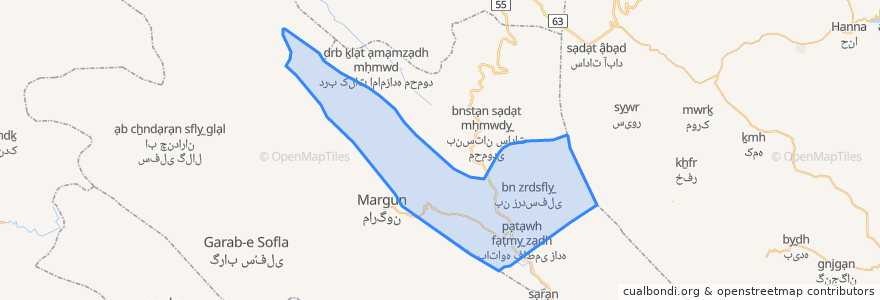 Mapa de ubicacion de دهستان پاتاوه.