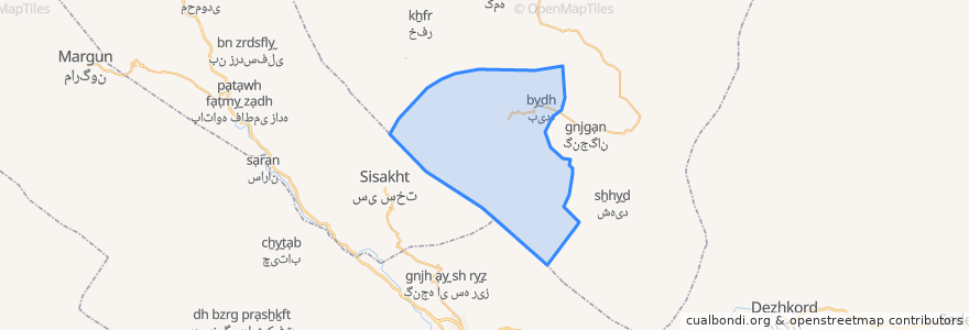 Mapa de ubicacion de دهستان پادنا علیا.