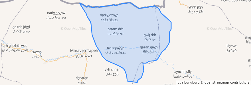 Mapa de ubicacion de دهستان پالیزان.