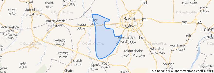 Mapa de ubicacion de دهستان پسیخان.