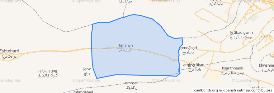 Mapa de ubicacion de دهستان پلنگ آباد.