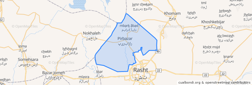 Mapa de ubicacion de دهستان پیر بازار.