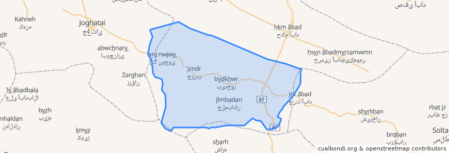 Mapa de ubicacion de دهستان پیراکوه.