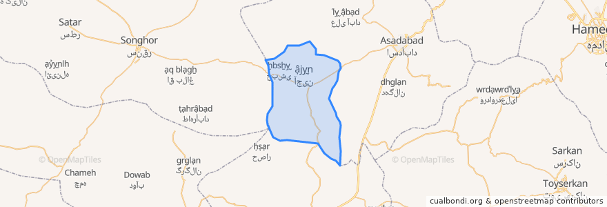 Mapa de ubicacion de دهستان پیرسلیمان.