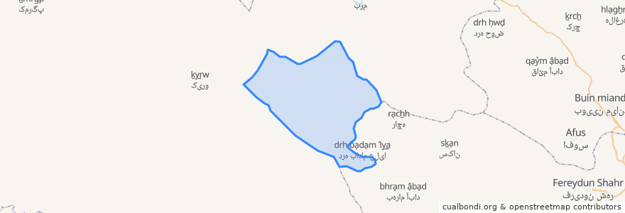 Mapa de ubicacion de دهستان پیشکوه ذلقی.