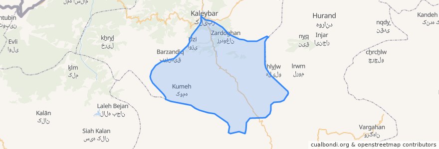 Mapa de ubicacion de دهستان پیغان چایی.