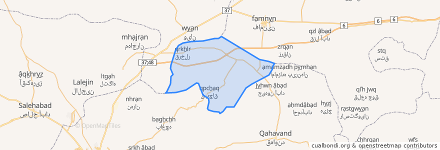 Mapa de ubicacion de دهستان چاه دشت.