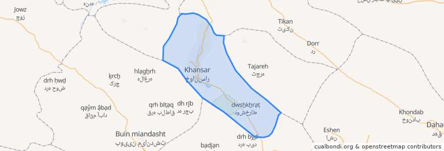 Mapa de ubicacion de دهستان چشمه سار.