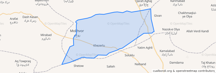 Mapa de ubicacion de دهستان چشمه سرا.