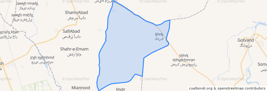 Mapa de ubicacion de دهستان چغامیش.