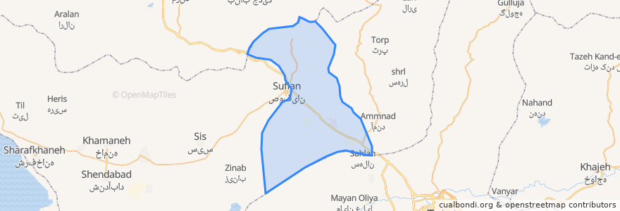 Mapa de ubicacion de دهستان چله خانه.