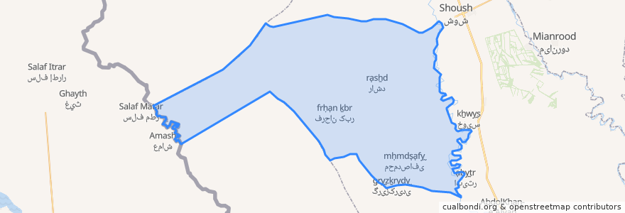 Mapa de ubicacion de دهستان چنانه.