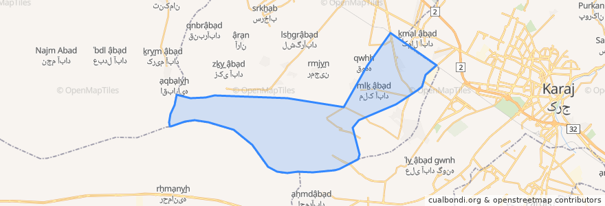 Mapa de ubicacion de بخش مرکزی چهاردانگه.