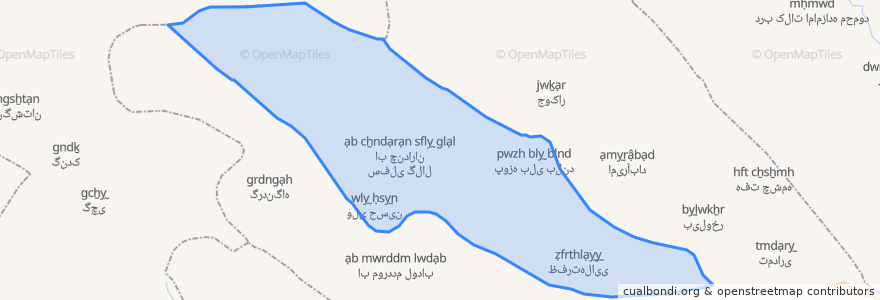 Mapa de ubicacion de دهستان چین.