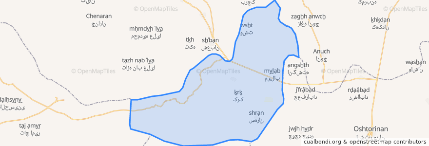 Mapa de ubicacion de دهستان گاماسیاب.