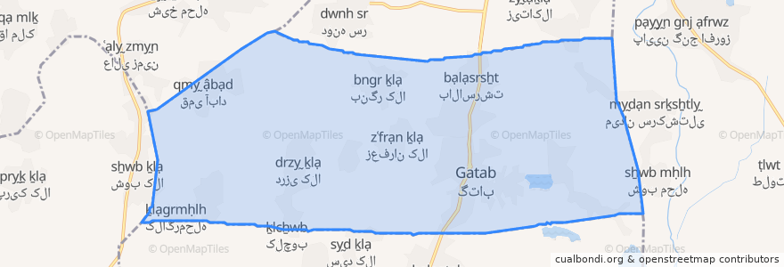 Mapa de ubicacion de دهستان گتاب شمالی.