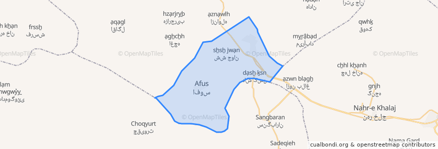 Mapa de ubicacion de دهستان گرجی.