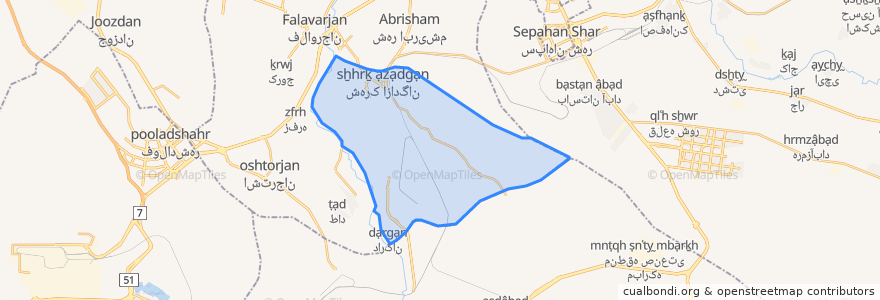 Mapa de ubicacion de دهستان گرکن شمالی.